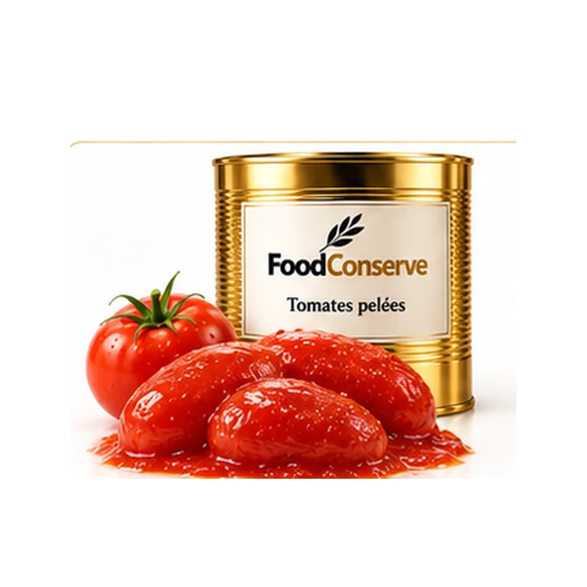 Boîte dorée FoodConserve : Tomates pelées