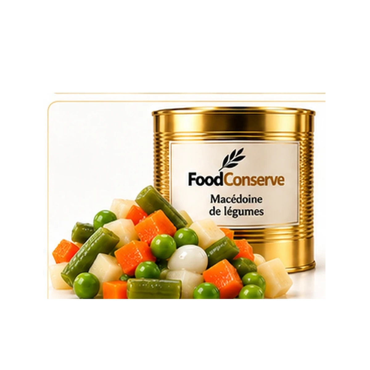 Boîte dorée FoodConserve : Macédoine de légumes