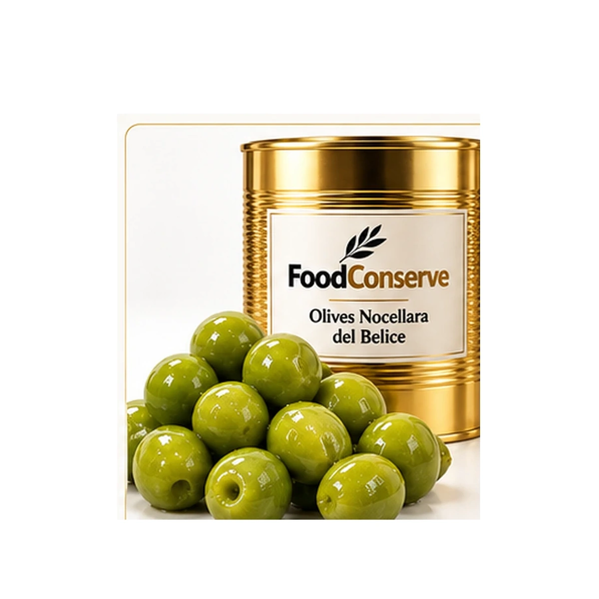 Boîte dorée FoodConserve : Olives Nocellara del Belice